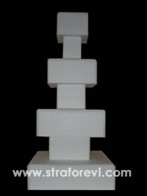 PST-18 Yedi 7 Katlı Kare Strafor Pasta Maketi