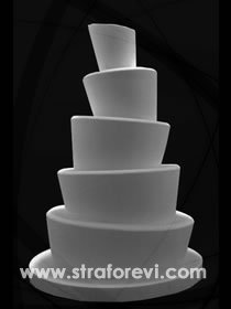 PST-22 Eğik Yığma Maket Pasta 5 Katlı Jumbo Boy