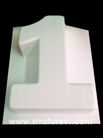 PST-28-1 Yaş Strafor Harf Planlı Pasta Maketi