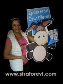 Eşeklik Ettim Pişman Eşek Maketi