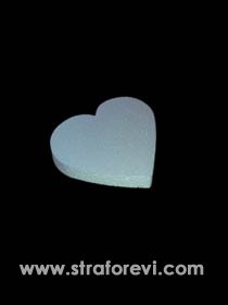 Strafor Kalp Pasta Altlığı 20cm x 3cm yükseklik