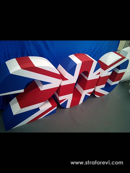 Boya Uygulamalı Strafor Harf