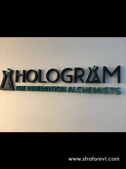 Duvara Montajlı Strafor Logo