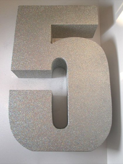Gümüş Boyalı Dev Strafor Harf kesim